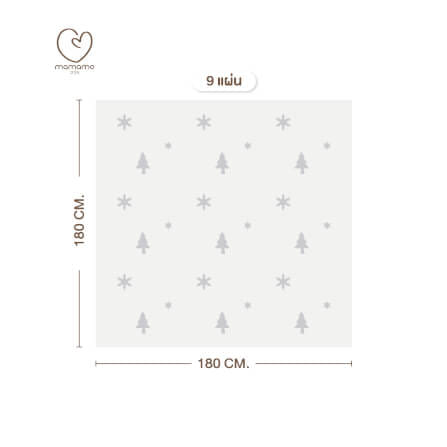 แผ่นรองคลาน จิ๊กซอว์ MAMAMO ชุด CHRISTMAS COLLECTION ลาย WHITE CHRISTMAS เซต 9 แผ่น เกรดพรีเมี่ยม หนา 1.4 CM. พร้อมขอบปิด พร้อมส่ง_0